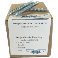 DBS Kozijnschroef Cilinderkop 7,5 x 72mm / per 100